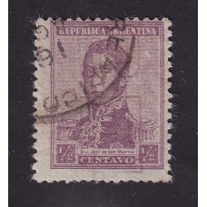 ARGENTINA 1918 GJ 476 ESTAMPILLA USADA FILIGRANA SERRA BOND U$ 25